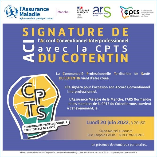 Signature de l’ACI de la CPTS du Cotentin